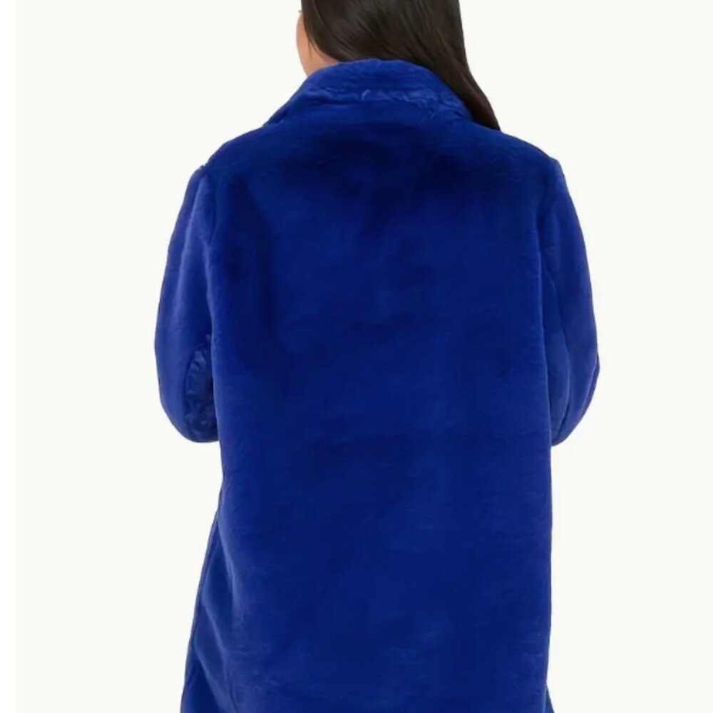Women’s Royal Blue Faux Fur Jacket – Size 2XL - Picture 5 of 8